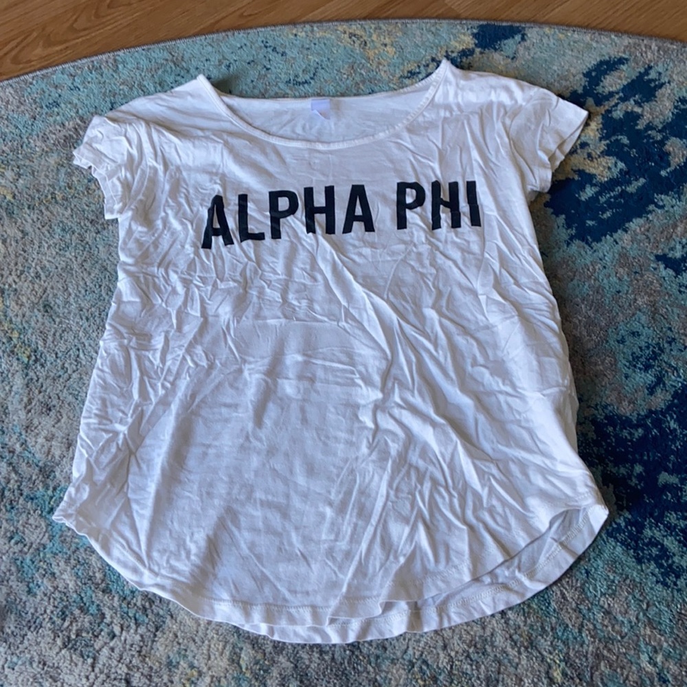 Alpha Phi White Tee